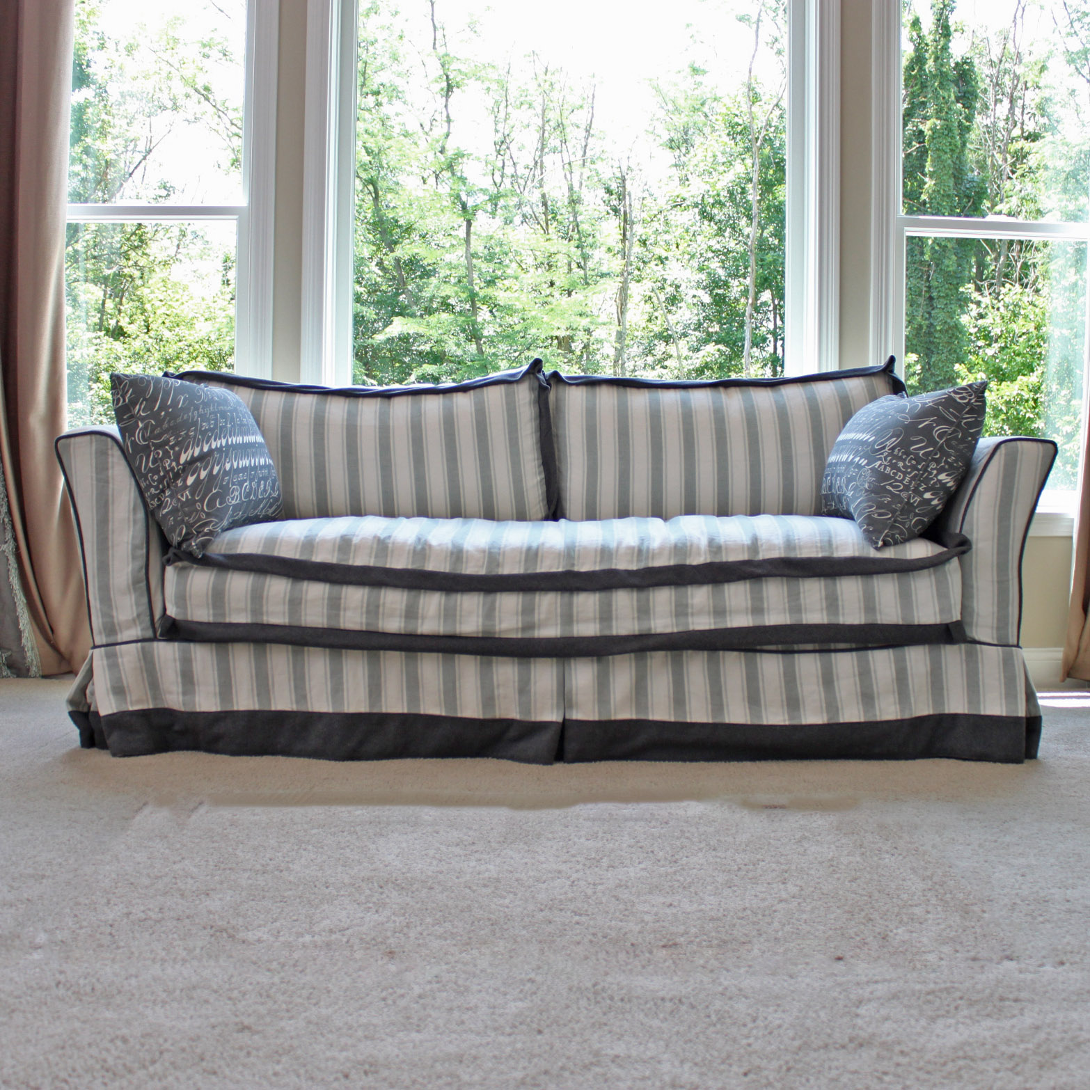 Custom Upholstered Slipcovered Sofa EBTH