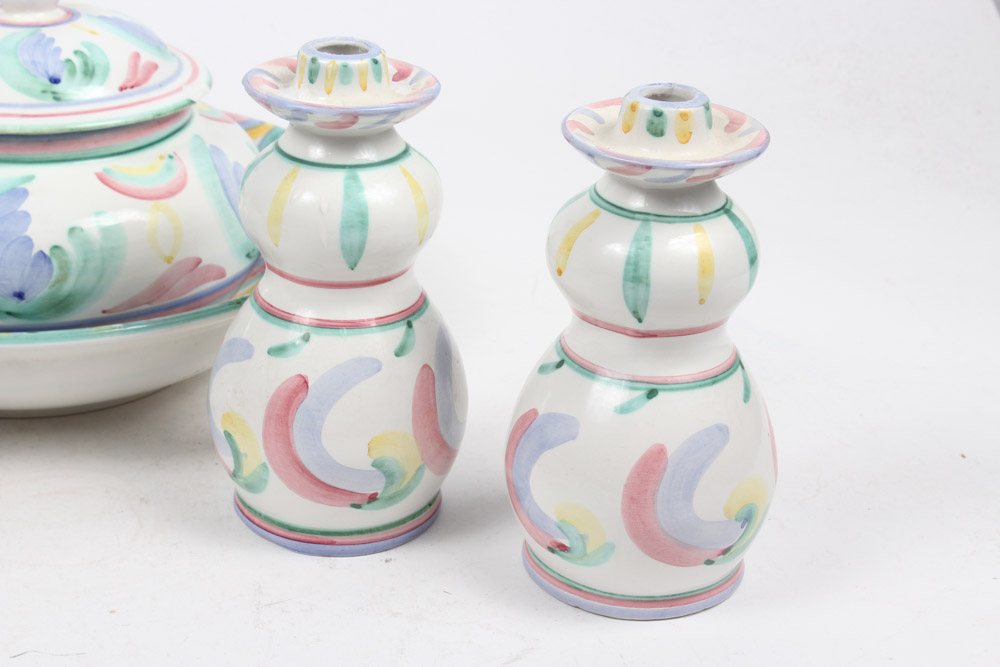 decorative-vietri-pottery-assortment-ebth