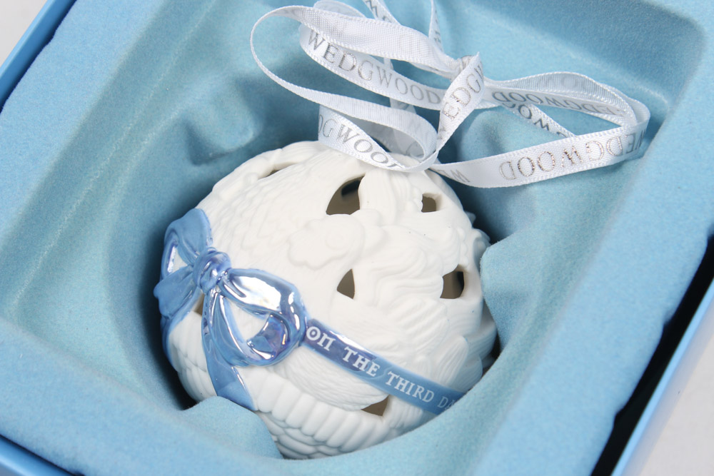 Assorted Wedgwood Jasperware "12 Days of Christmas" Ornaments EBTH