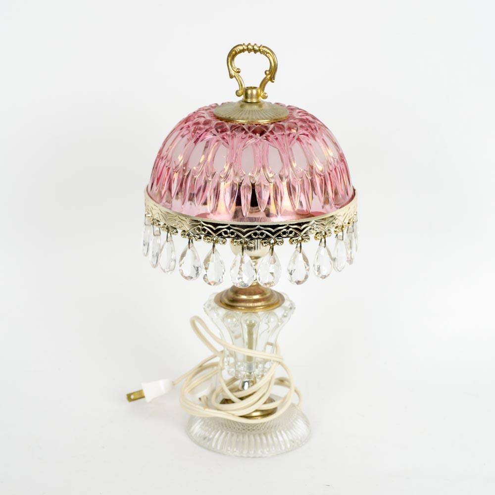 pink chandelier table lamp