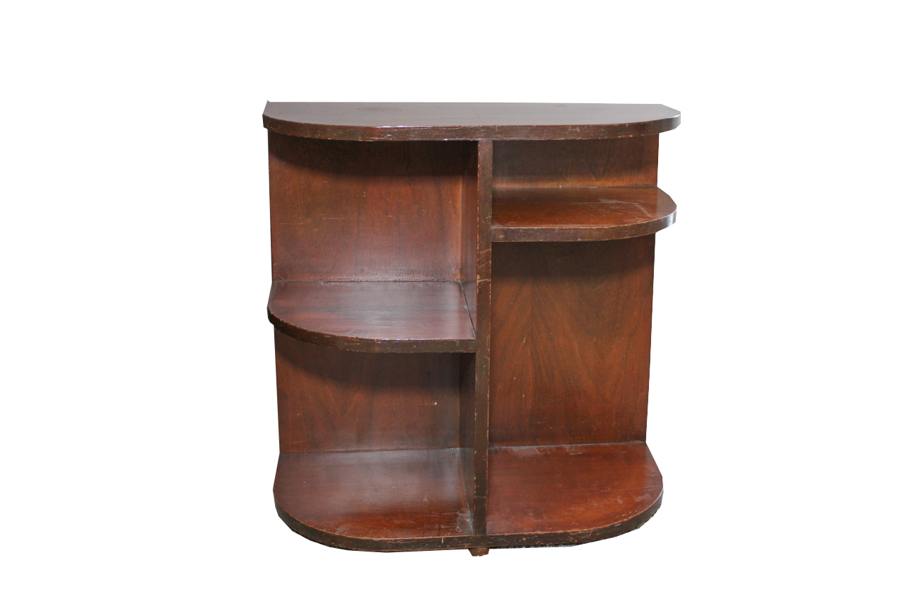 Walnut Art Deco Shelf Table EBTH