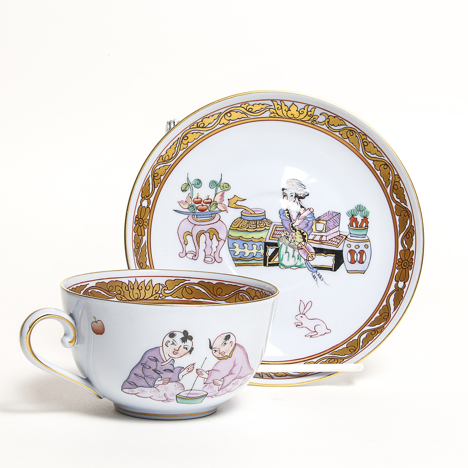 Set of Herend Hungary "Ming" Tea Cups and Saucers EBTH