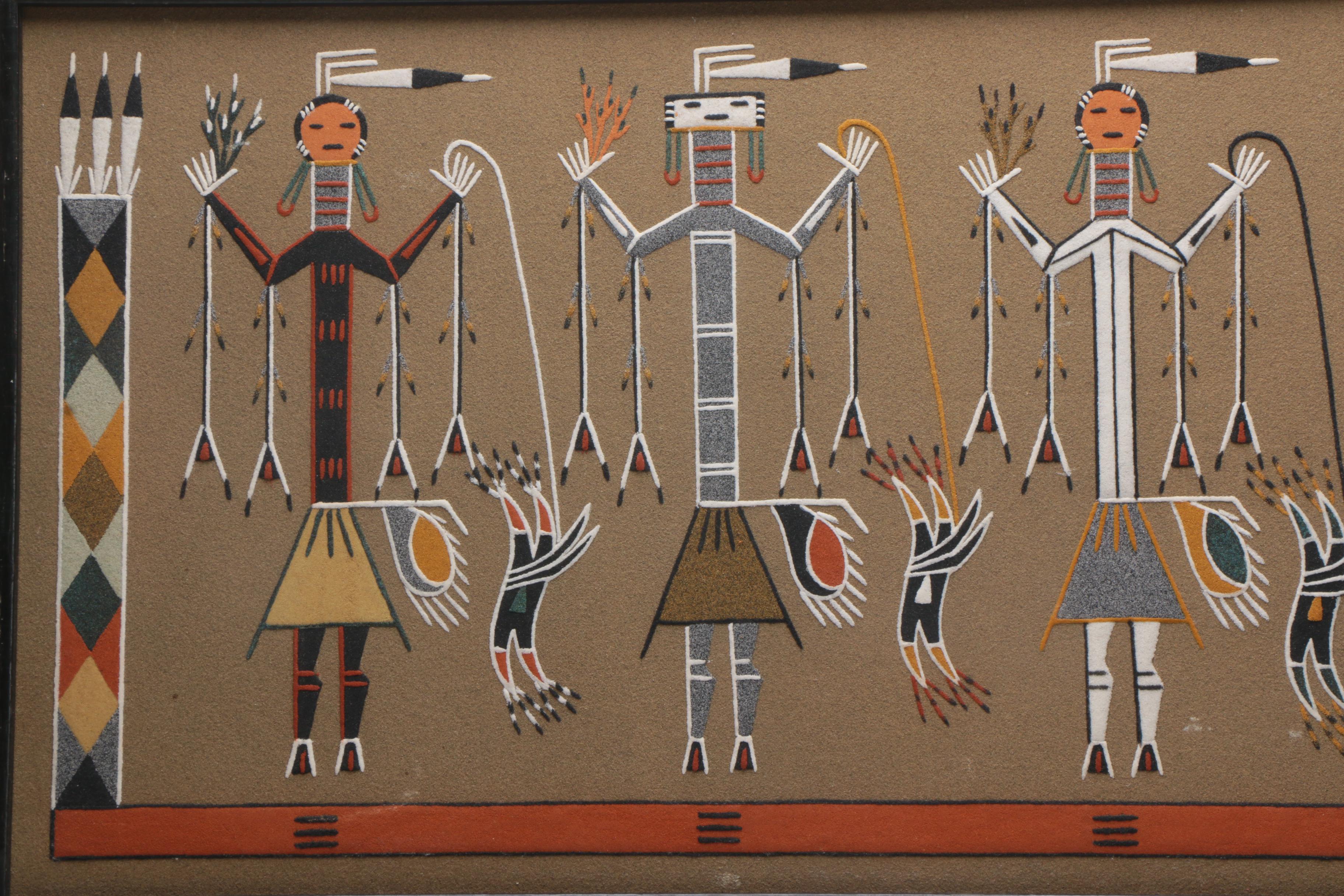 Billy Joe Castillo Sand Painting "Gila Monster" EBTH