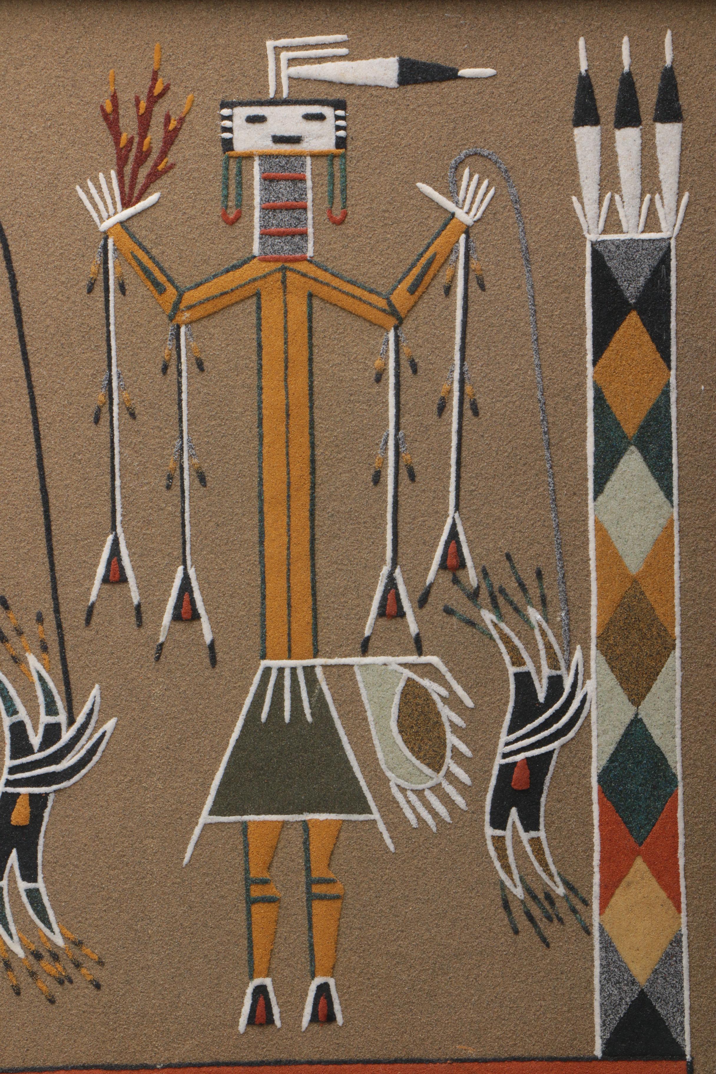 Billy Joe Castillo Sand Painting "Gila Monster" EBTH