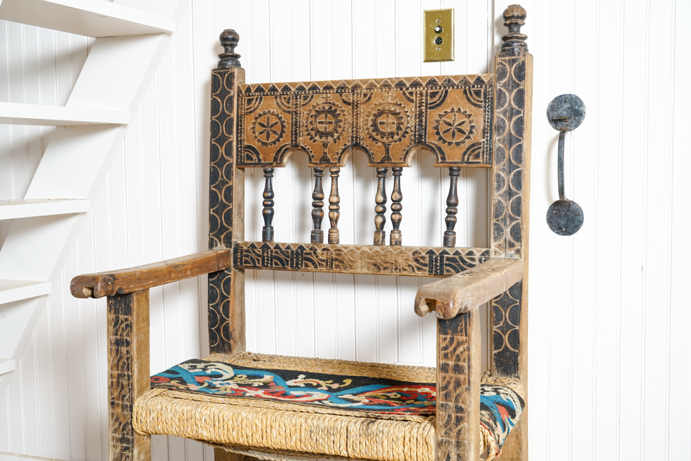 Vintage Hand Carved Mexican Arm Chair EBTH