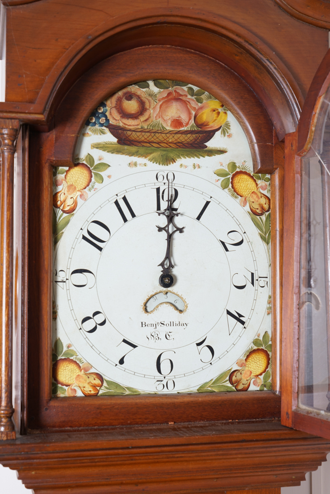 19th c. Pennsylvania Tall Case Clock Attrib. to Benjamin Solliday EBTH