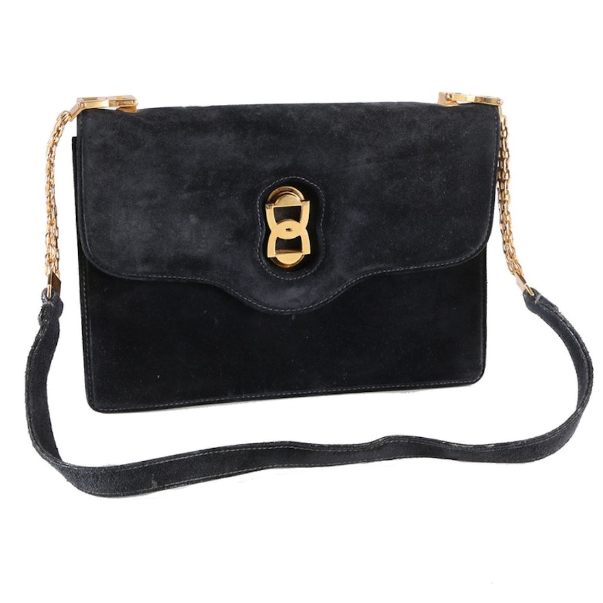Vintage Black Suede Gucci Handbag Ebth Vintage Black Suede Gucci Handbag