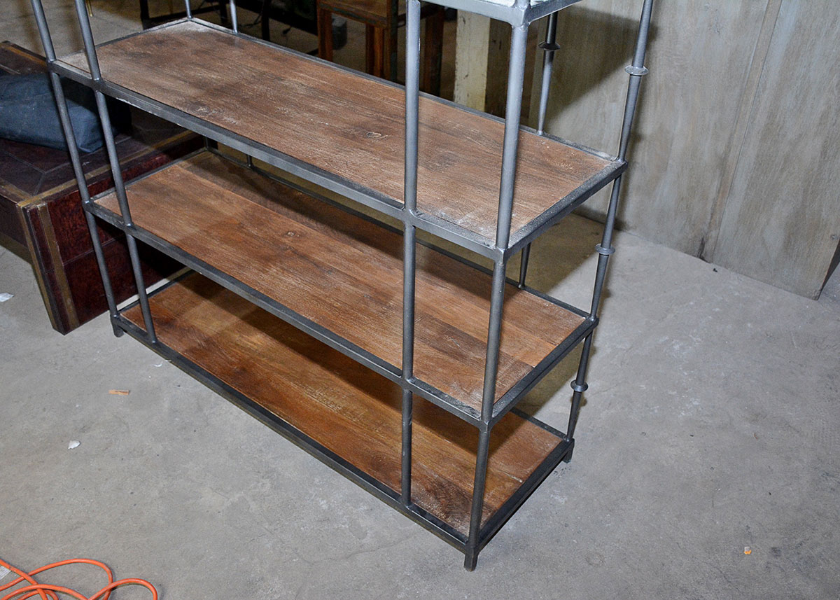 Metal and Wood Shelving Unit EBTH