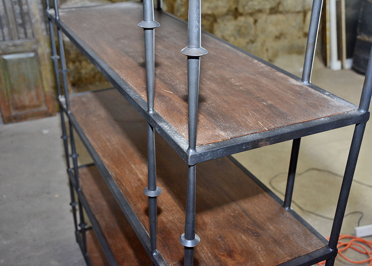 Metal and Wood Shelving Unit EBTH