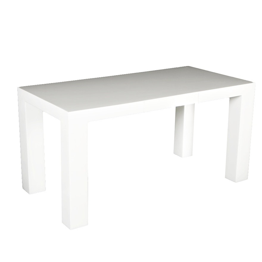 Contemporary White Lacquer Desk By Jonathan Adler Ebth