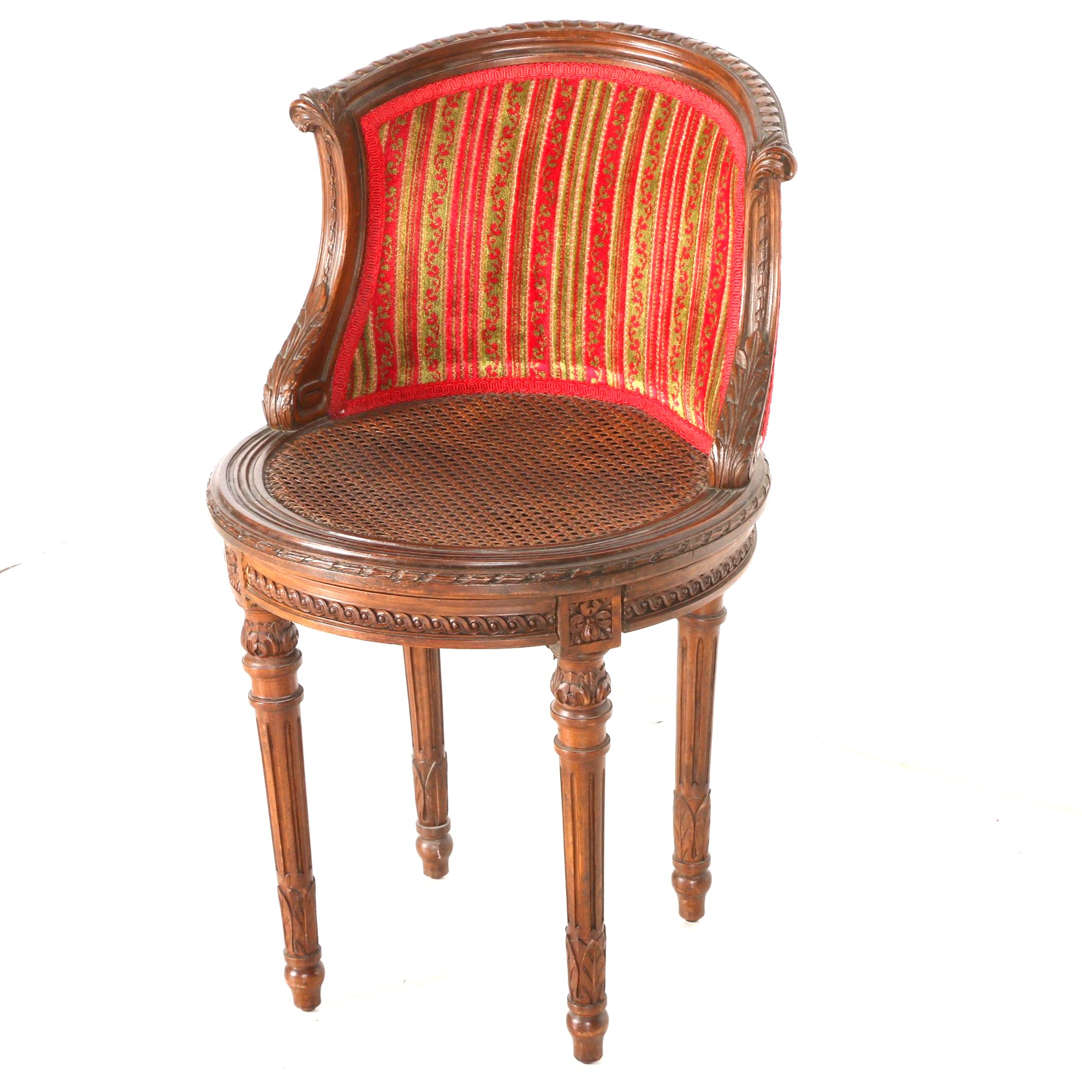 Antique Louis XVI Style Desk Chair With Cane Seat EBTH