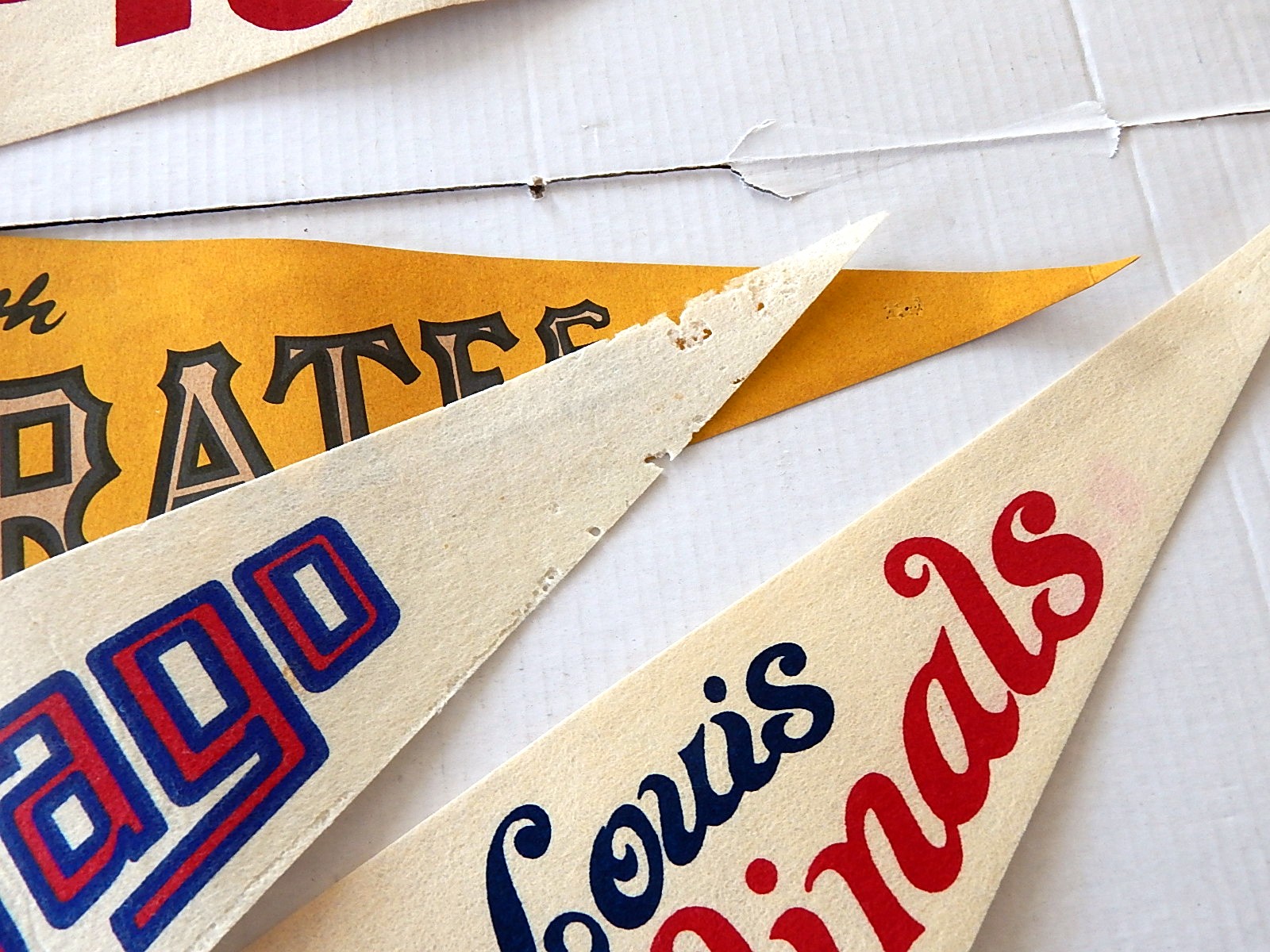 Twelve Vintage Sports Pennants EBTH