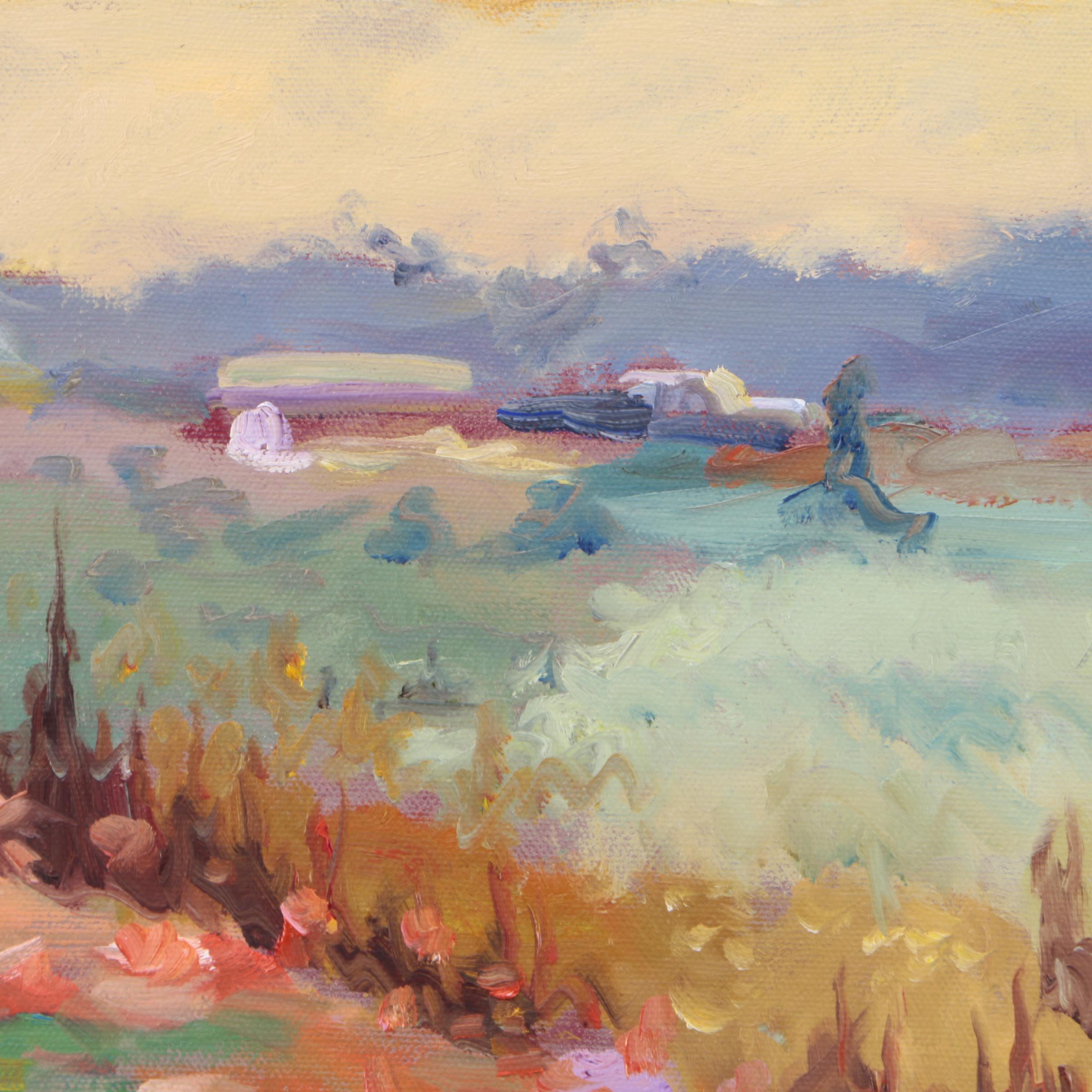 Oil Painting on Canvas of Gardening Scene EBTH