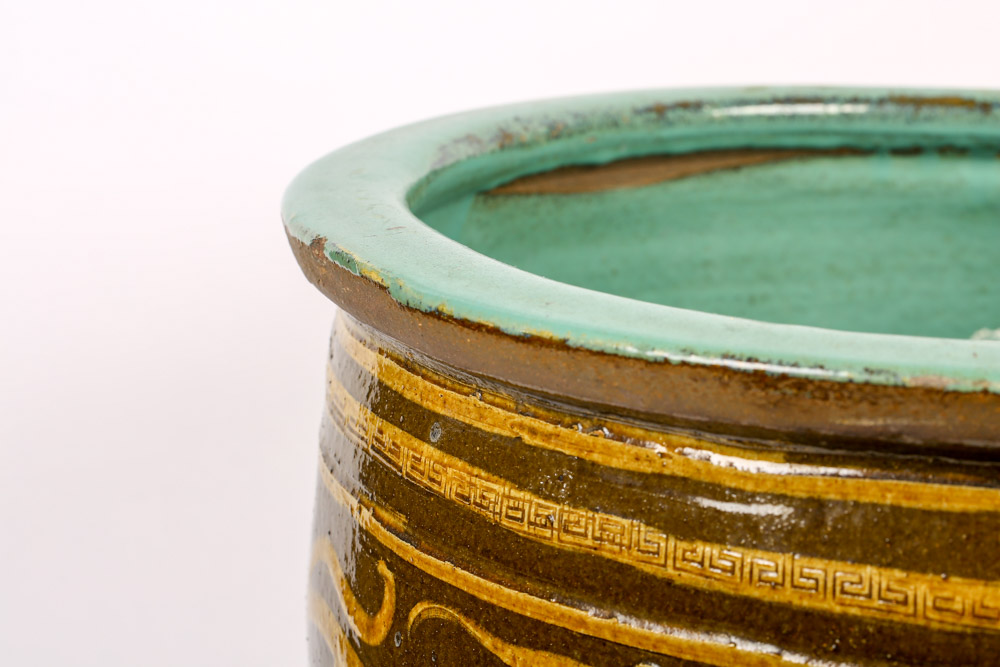 Large Chinese Ceramic Pidan Egg Pot EBTH