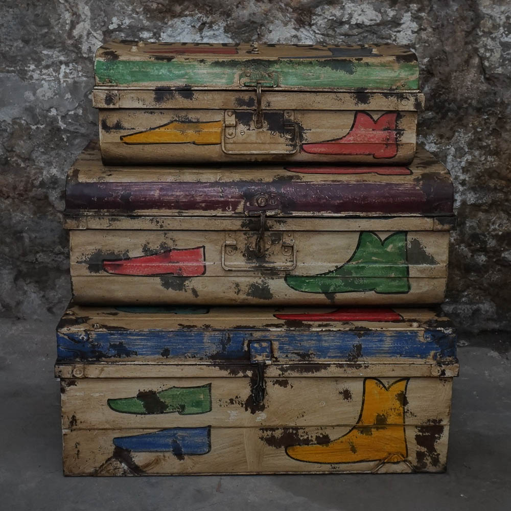 hand painted suitcases