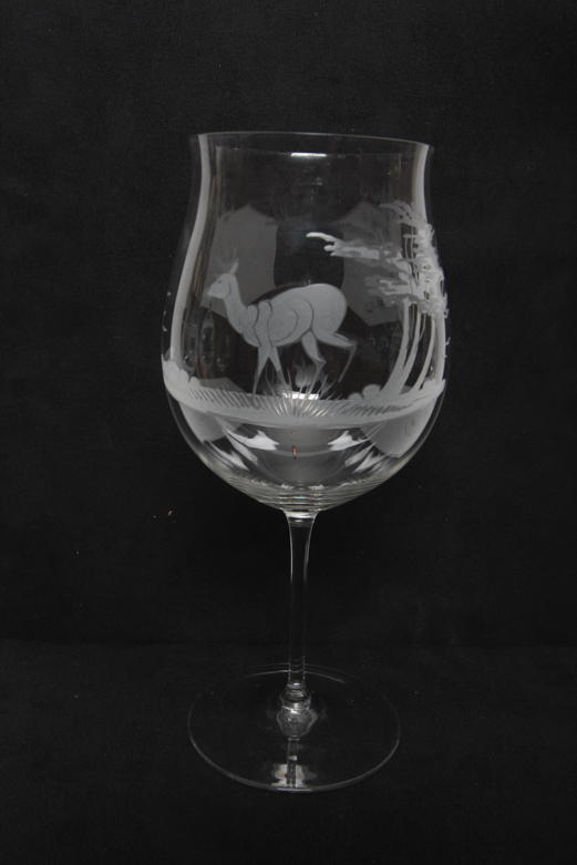 Claus Josef Riedel Etched Crystal Tulip Wine Glasses EBTH