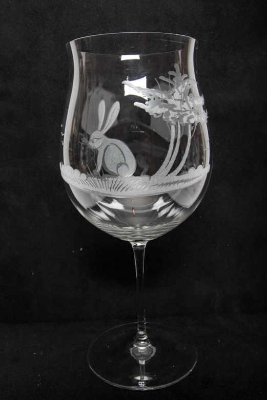 Claus Josef Riedel Etched Crystal Tulip Wine Glasses EBTH
