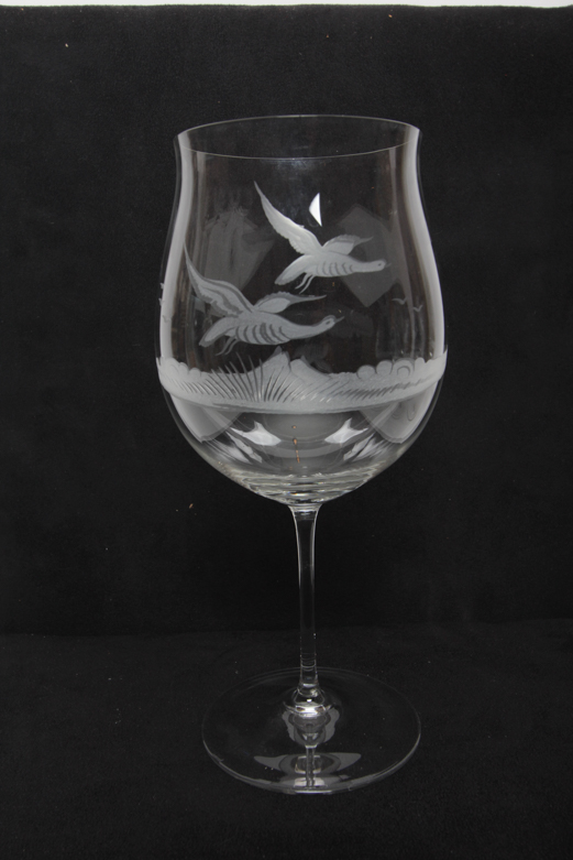 Claus Josef Riedel Etched Crystal Tulip Wine Glasses EBTH