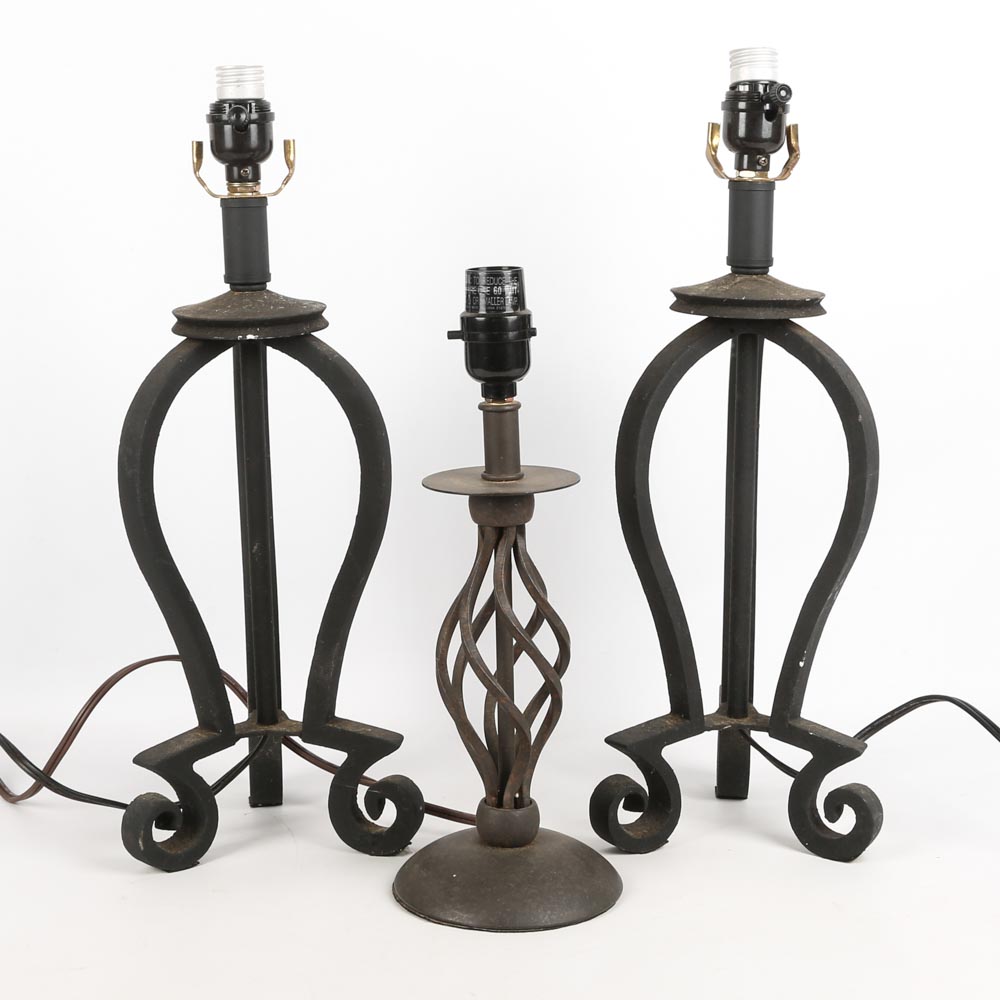 Black Iron Table Lamps EBTH