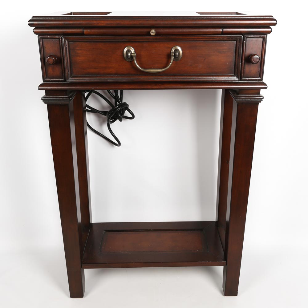 Contemporary Accent Table With Charging Station EBTH