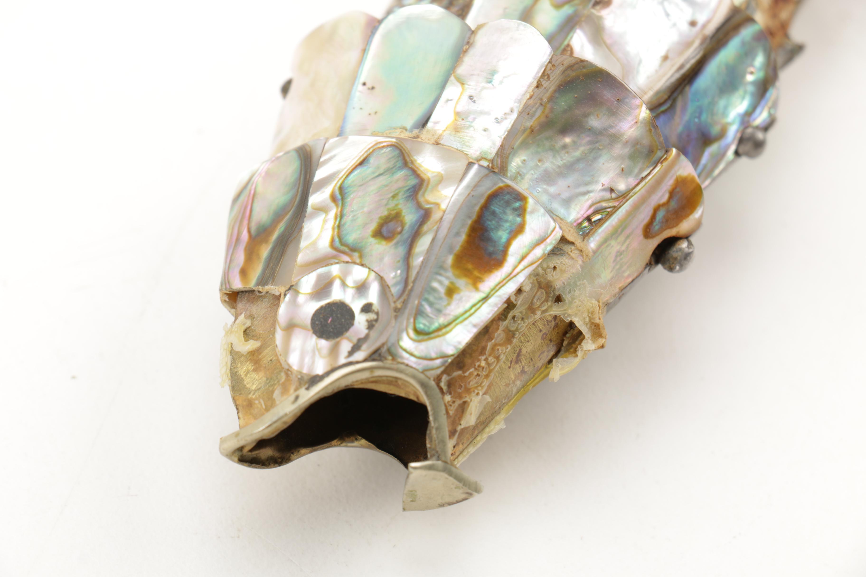 Abalone Articulated Fish Bottle Openers EBTH