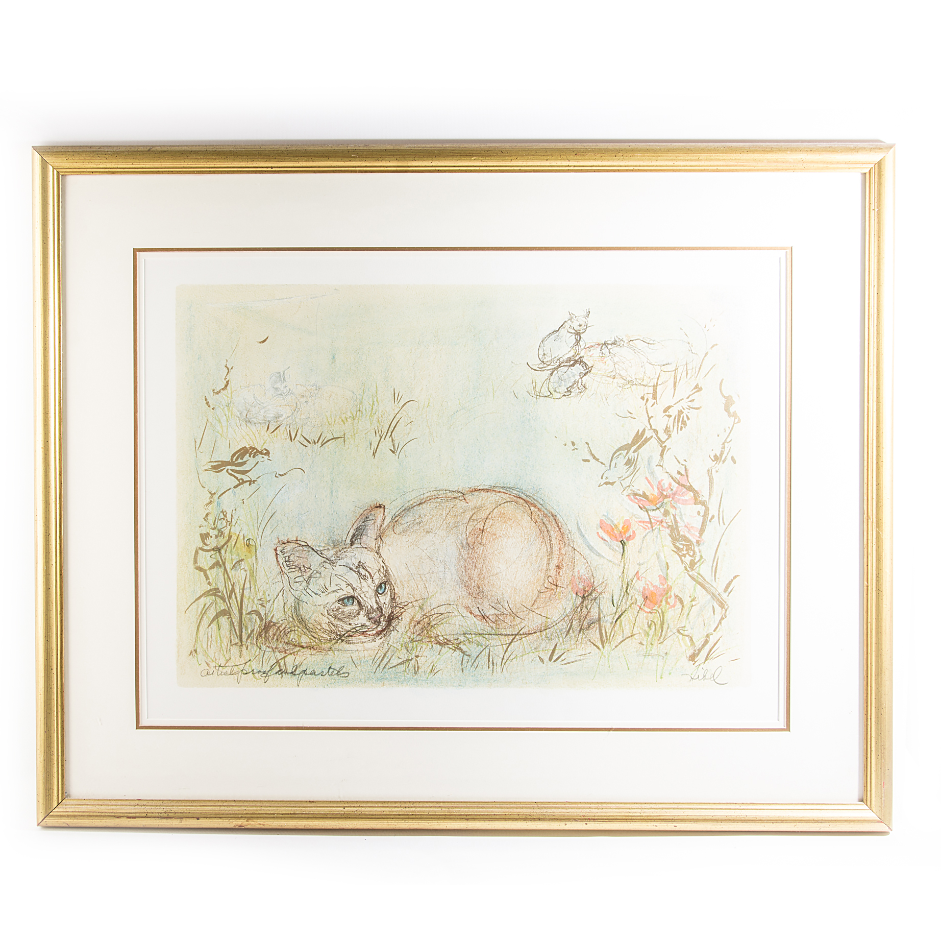 Edna Hibel Artist Proof Lithograph "Pumbit the Cat" EBTH