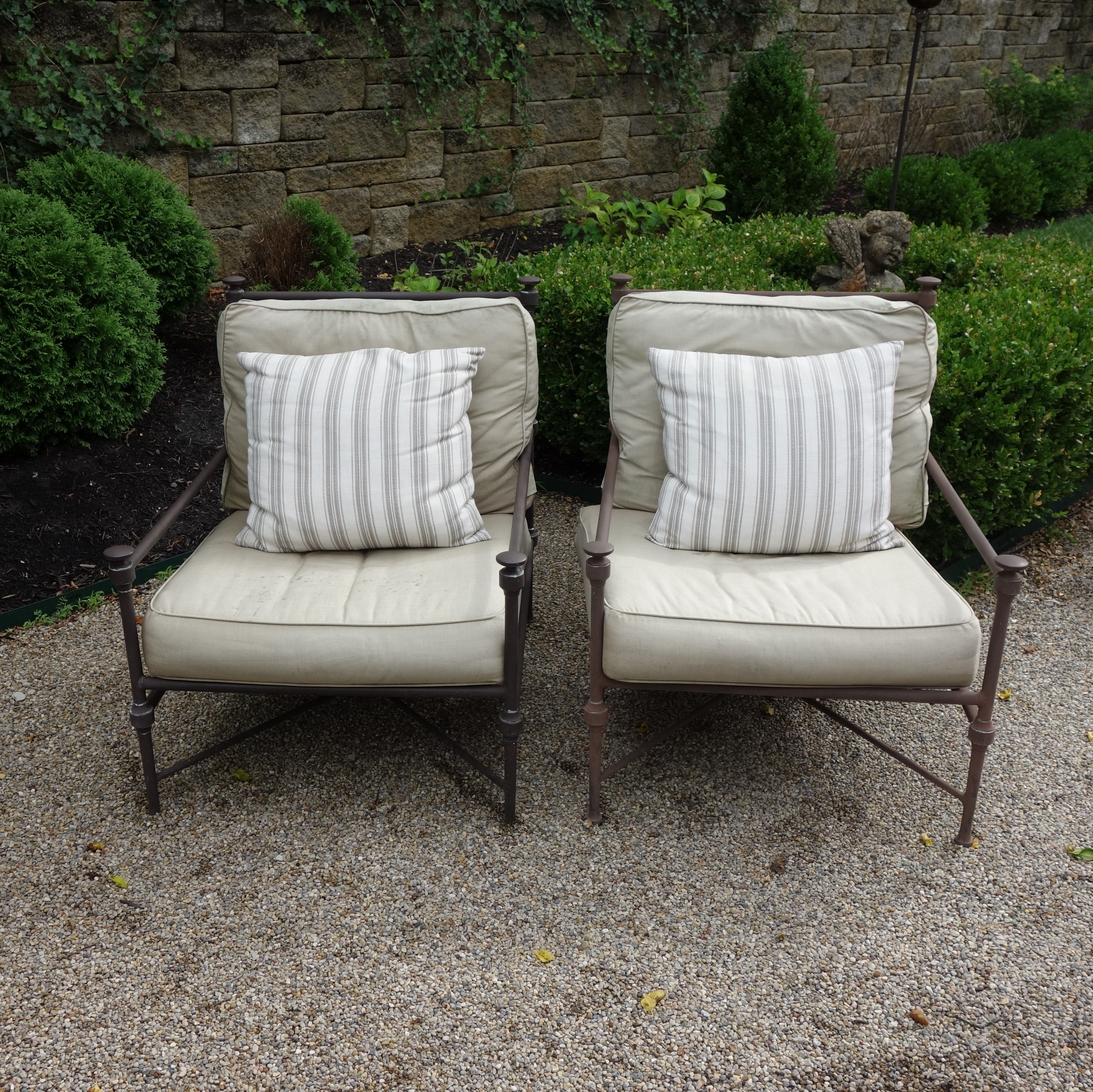 Restoration Hardware Catalina Cast Metal Patio Lounge Chairs | EBTH
