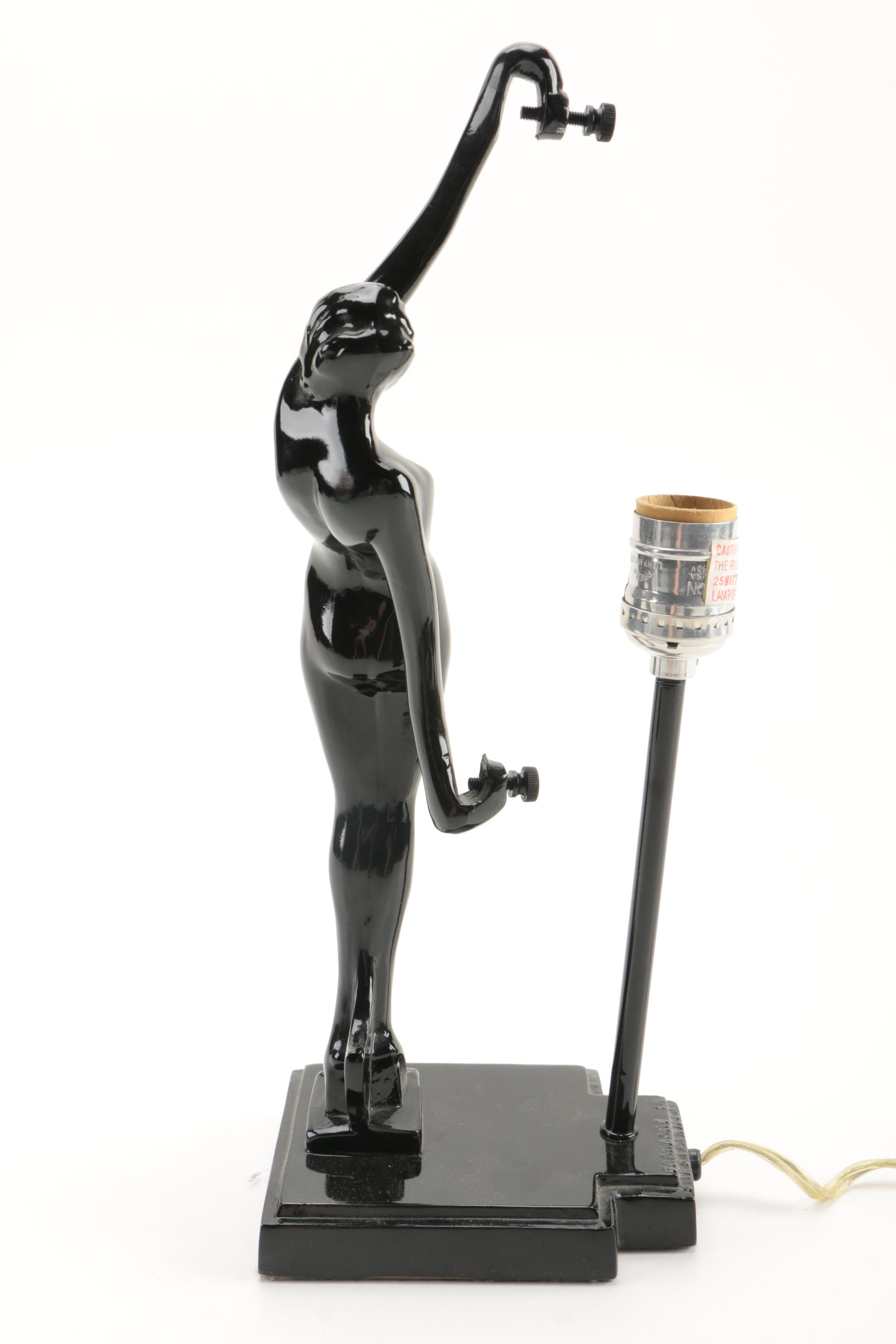 Vintage Art Deco Style Frankart Sarsaparilla Black Lamp EBTH