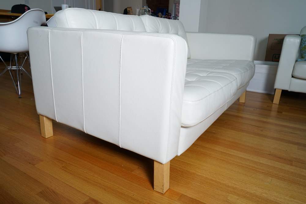 "Landskrona" Tufted Leather Loveseat by IKEA EBTH