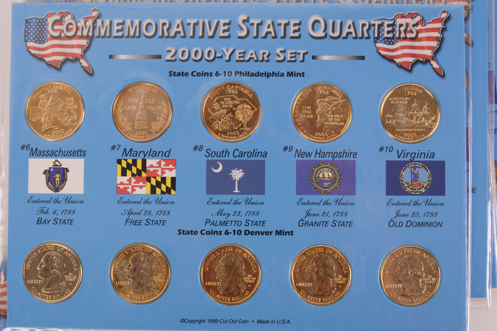 50 State Quarters Gold Plated Commemorative Set EBTH