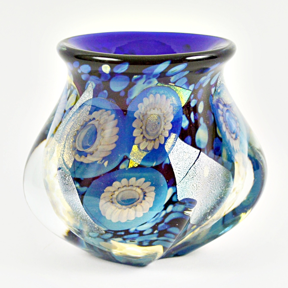 Robert Eickholt Art Glass Vase Ebth