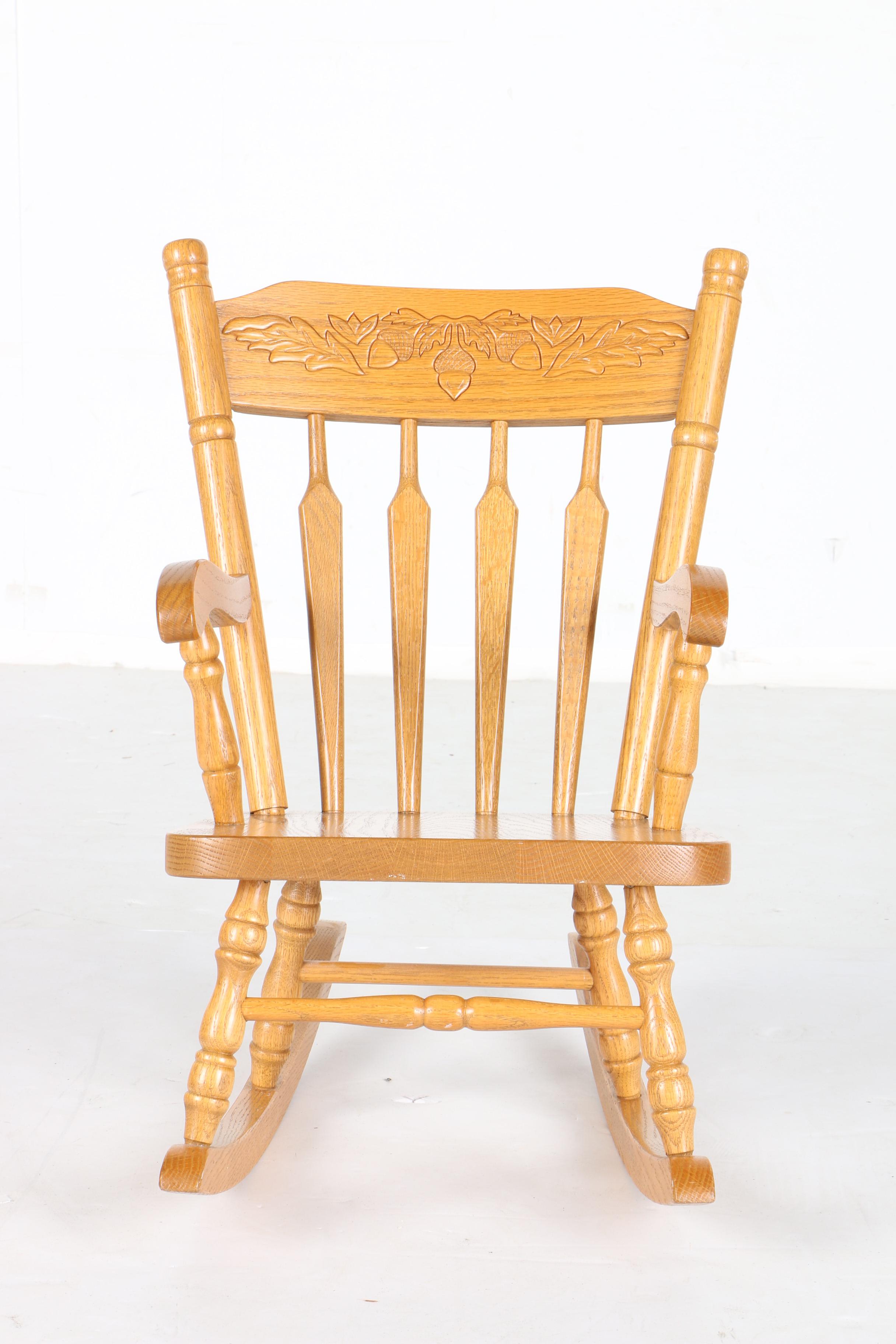 Children's Oak Rocking Chair EBTH