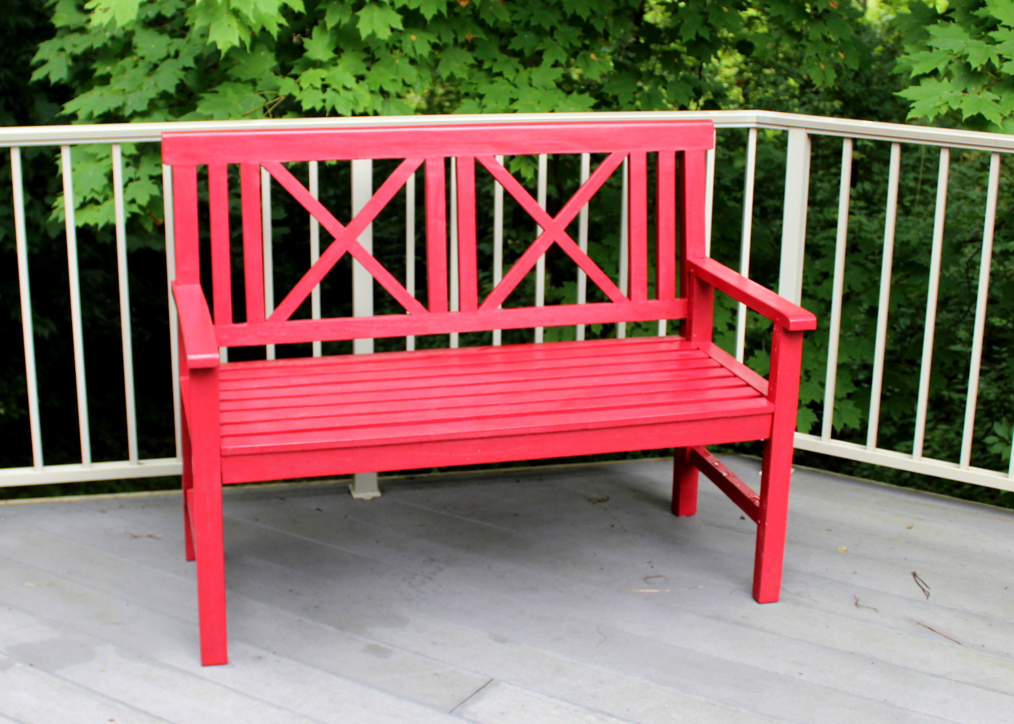 Gardner S Eden Painted Teak Bench Ebth