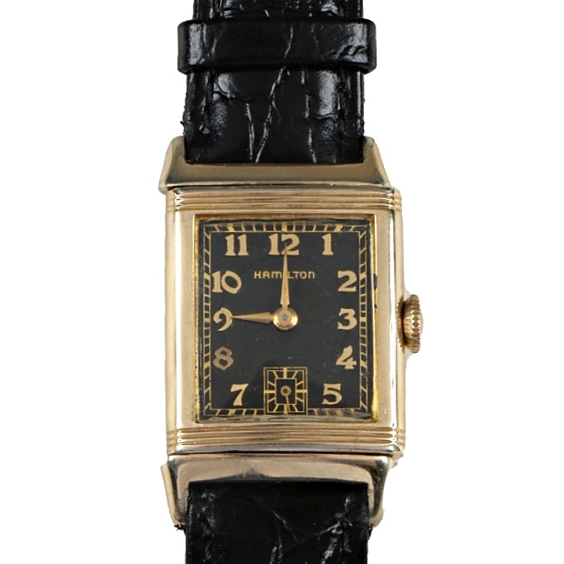 Circa 1939 Hamilton Otis 14K "Reverso" Gold Filled Tank Watch EBTH