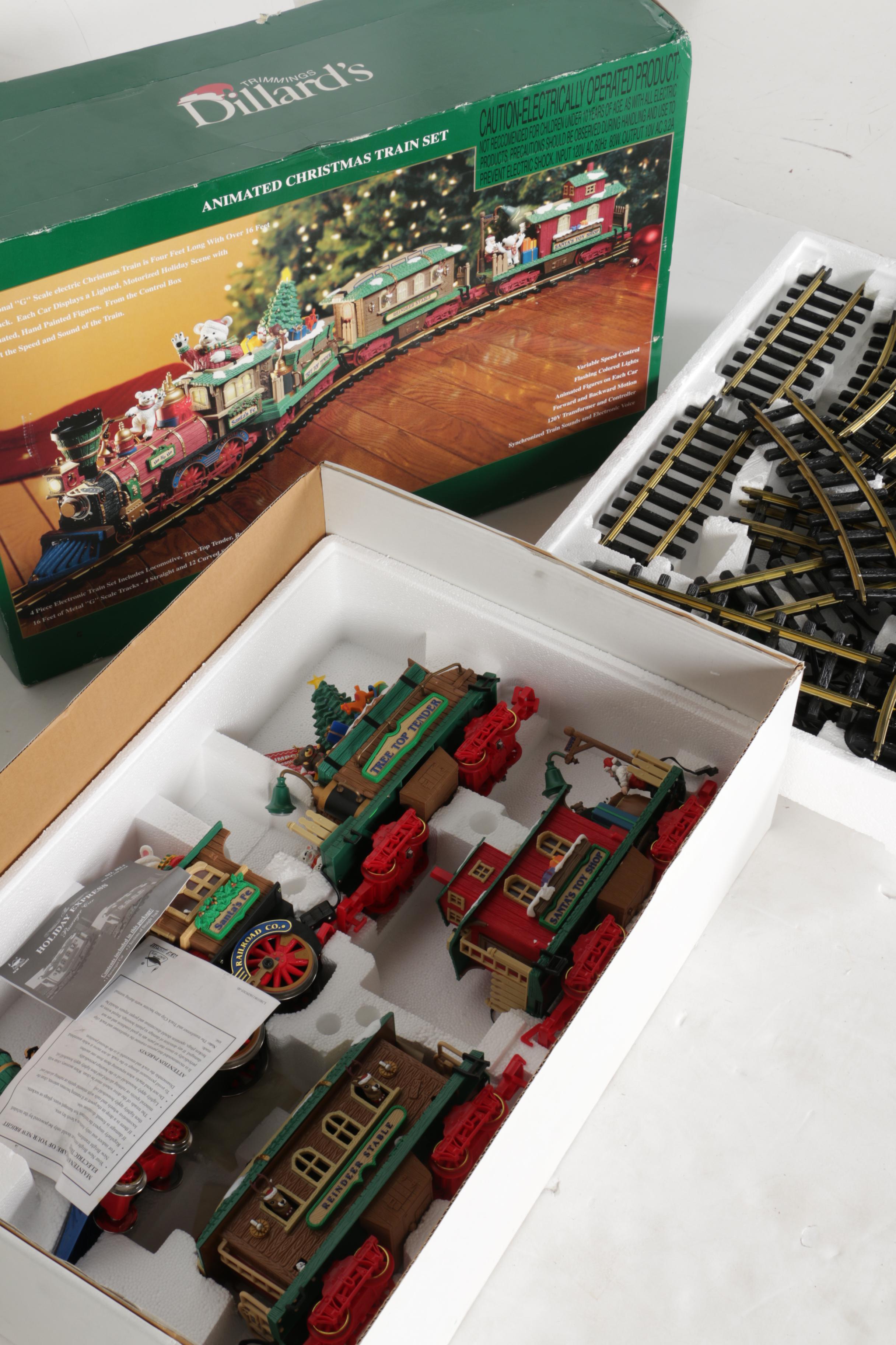 Pair of Christmas Themed Train Sets EBTH