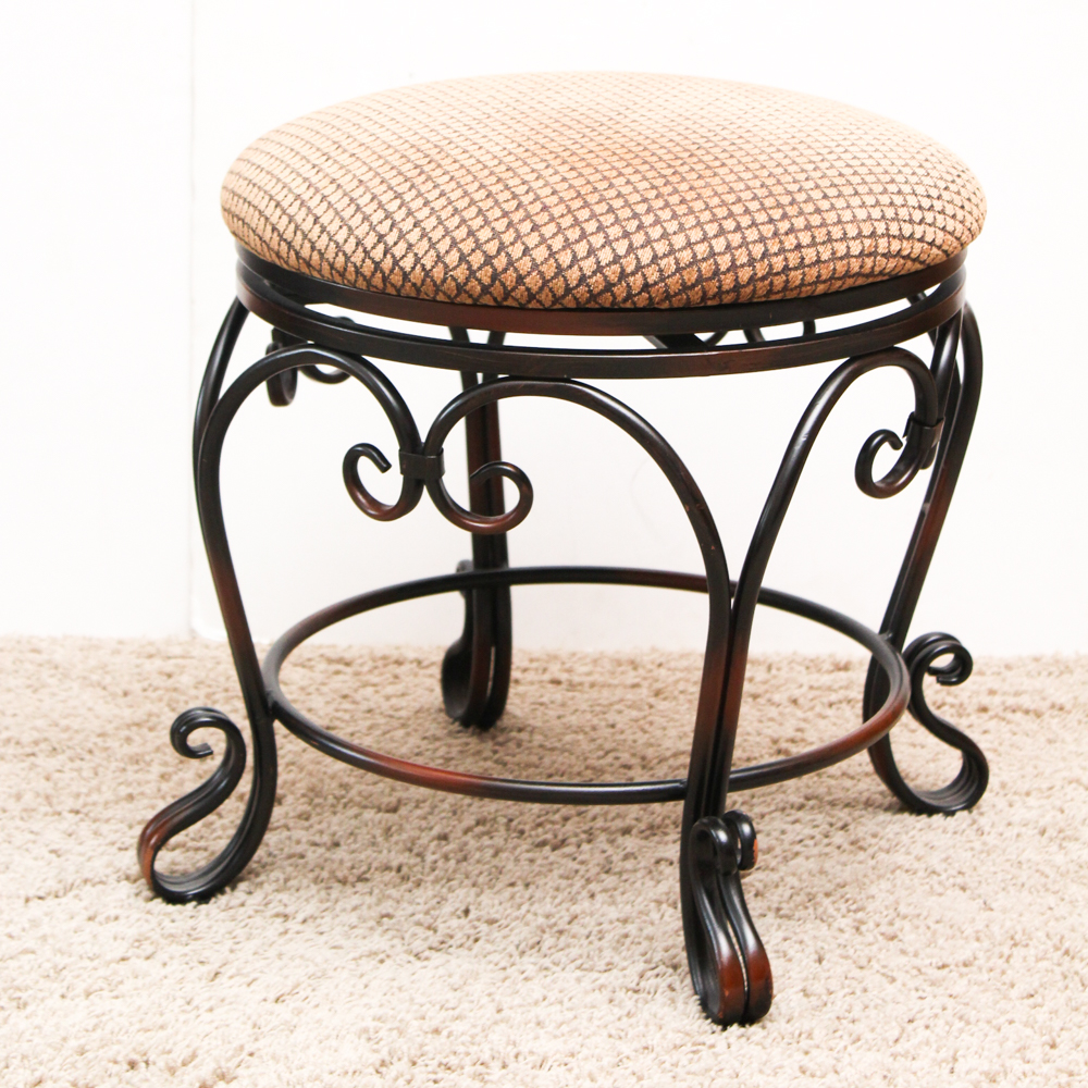 Wrought Iron Vanity Stool By Pier1 Imports Ebth