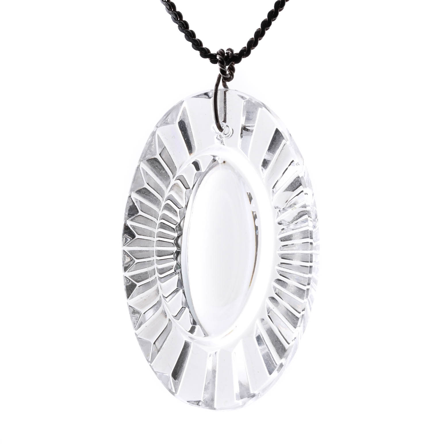 Sterling Silver Waterford Crystal Pendant Necklace Ebth