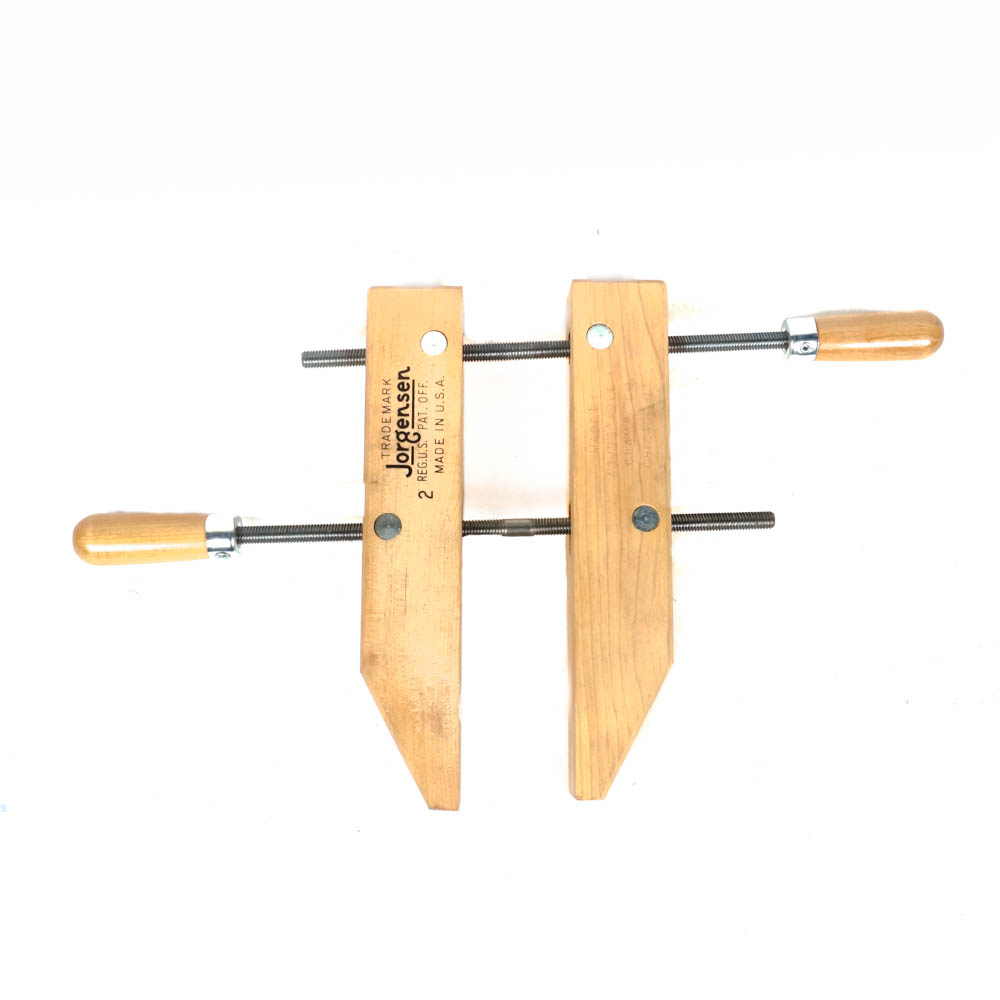 Collection of Large Wooden Clamps EBTH