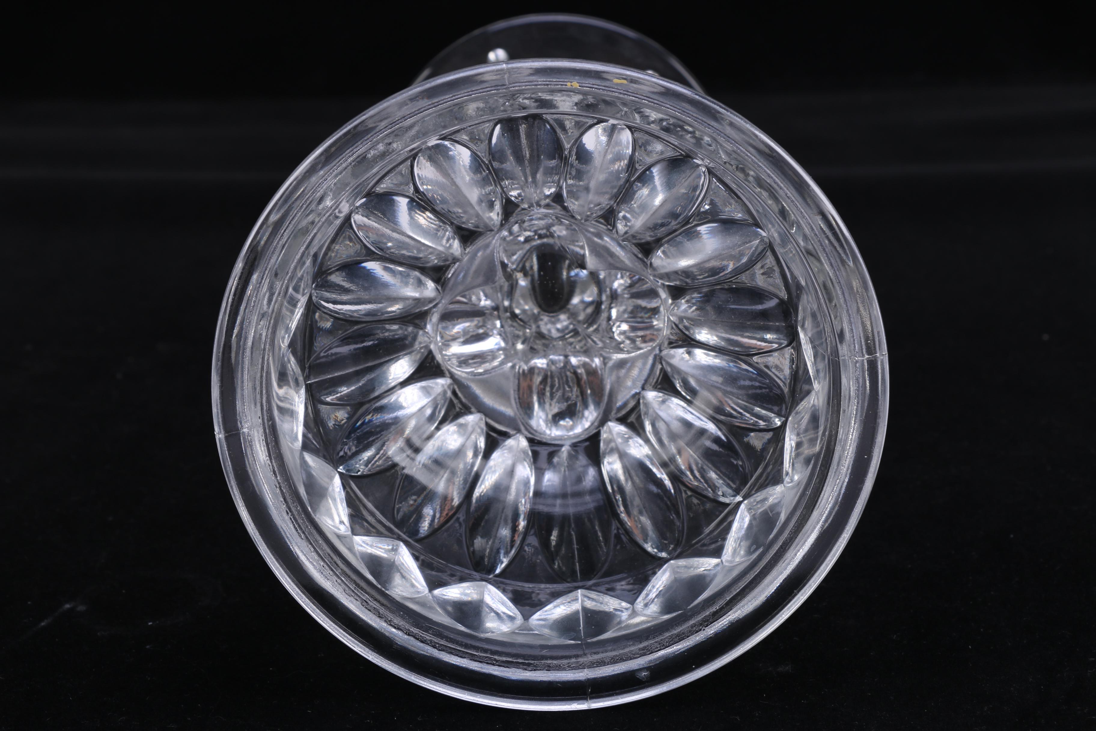 Glass Candle Holders with Prisms EBTH