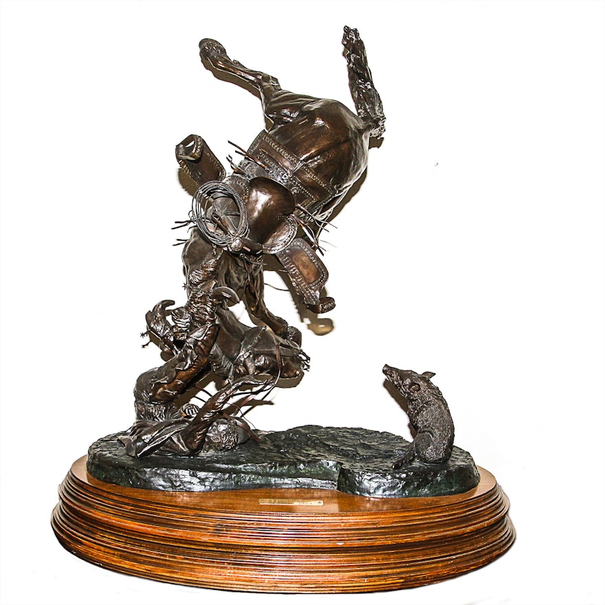 1974 Sid Burns Bronze Sculpture "Spooked"