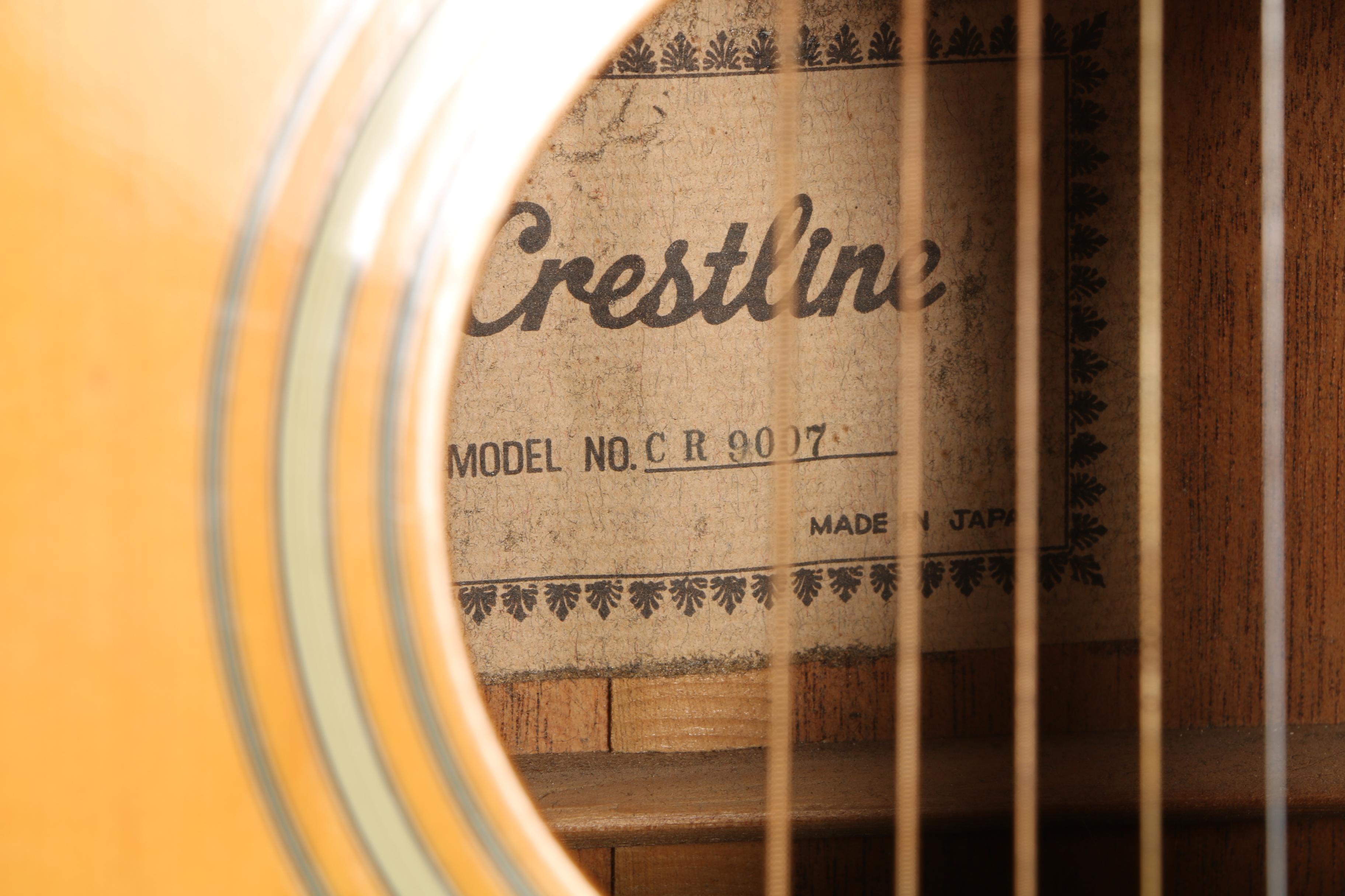 Crestline Jumbo Style Acoustic Guitar and Case EBTH