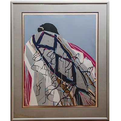 Dolona Roberts Limited Edition Serigraph of Pueblo Indian Dolona Roberts Limited Edition Serigraph of Pueblo Indian