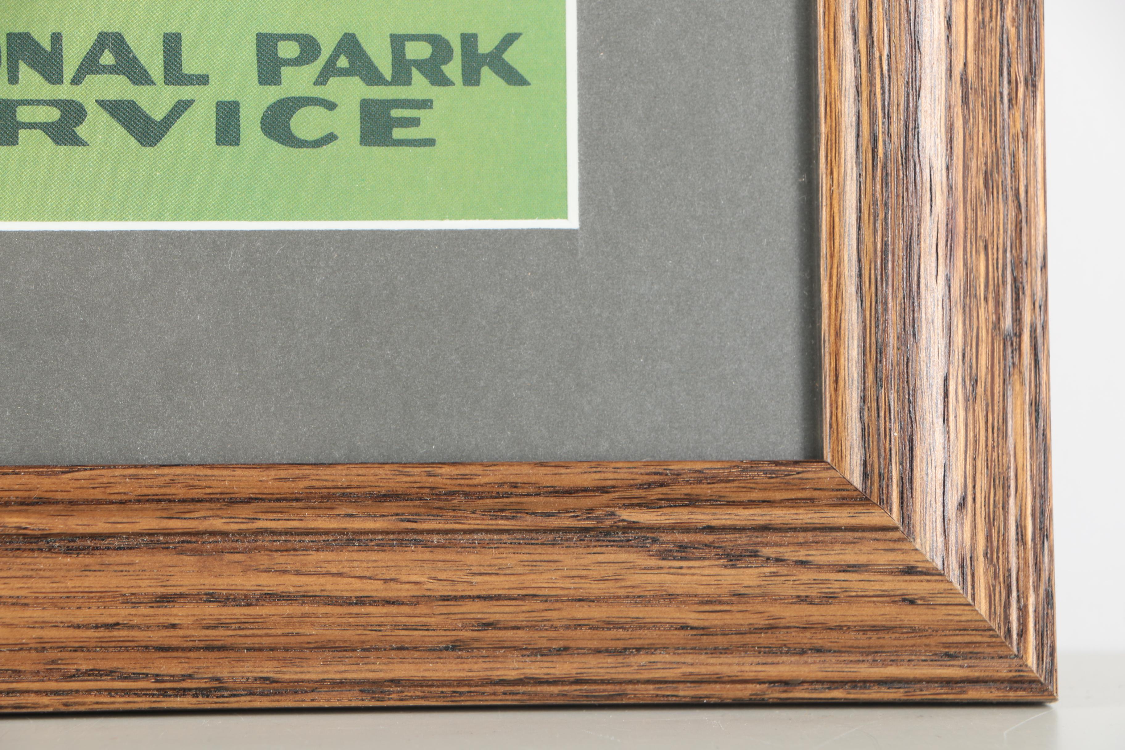 Framed Offset Lithograph Reproduction Olympic National Park WPA Poster