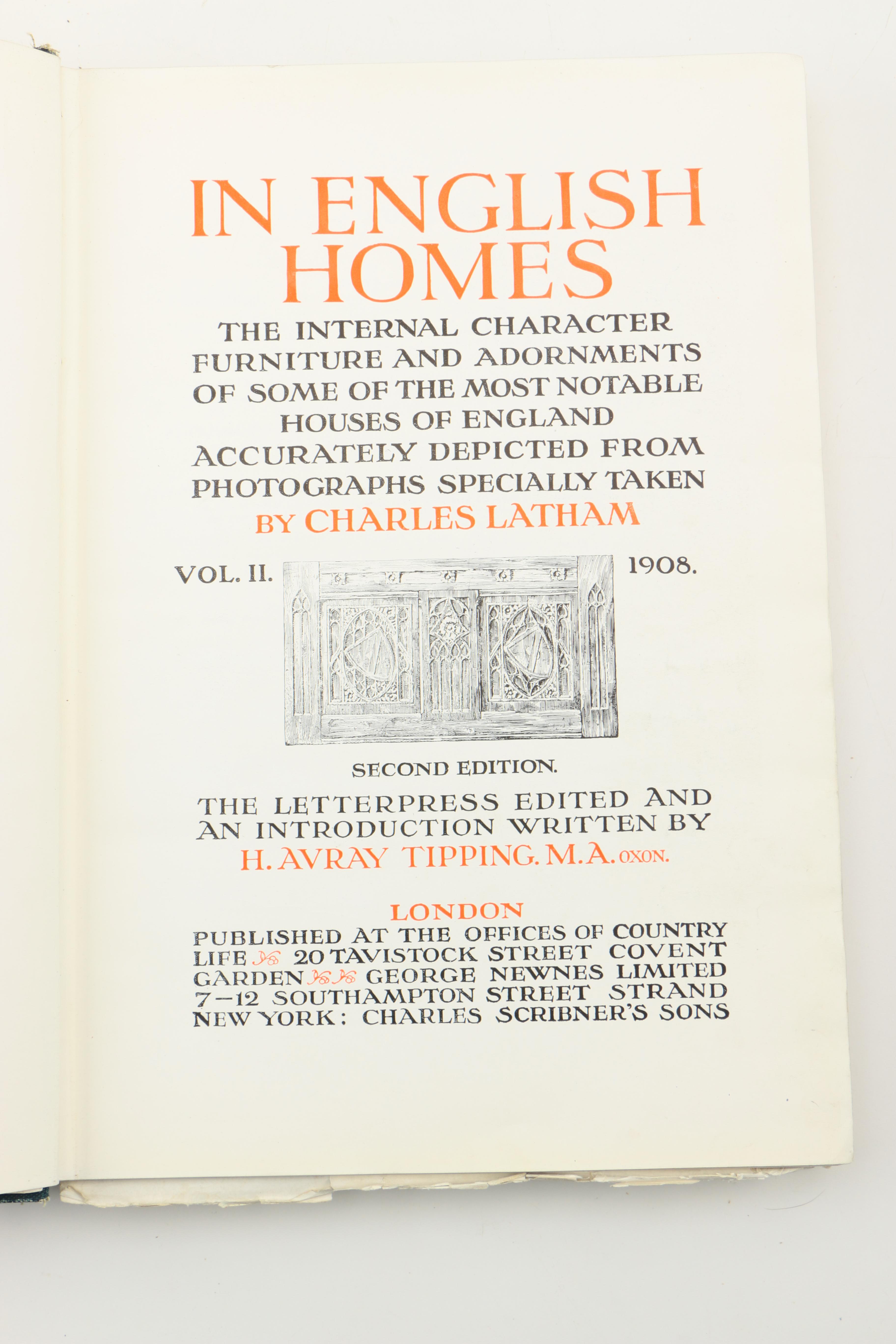1908 & 1909 "In English Homes" by Charles Latham EBTH