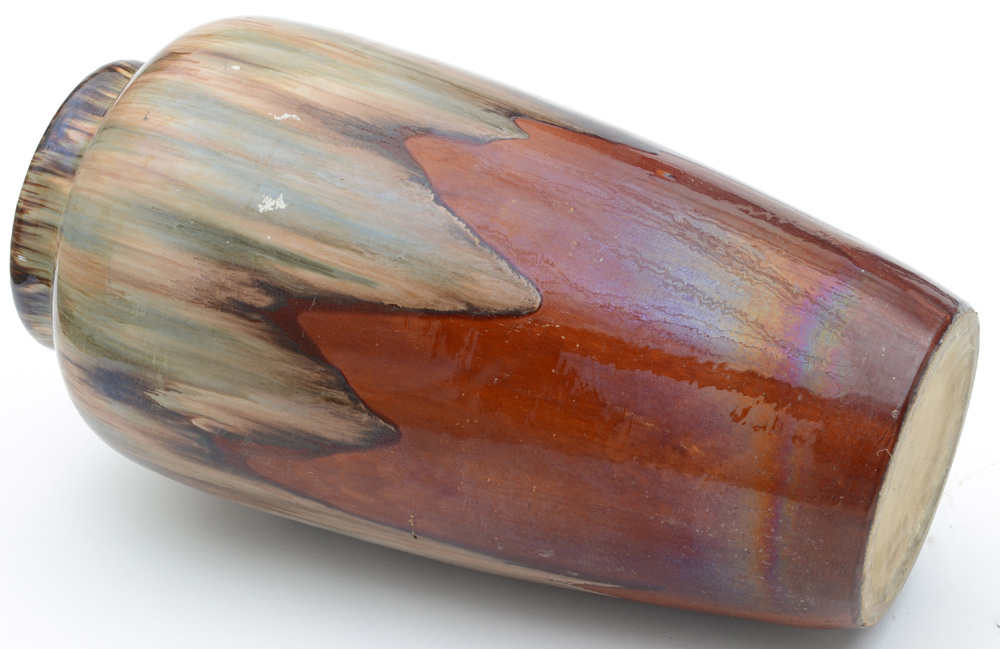 Ceramic Baluster Form Drip Glaze Floor Vase EBTH