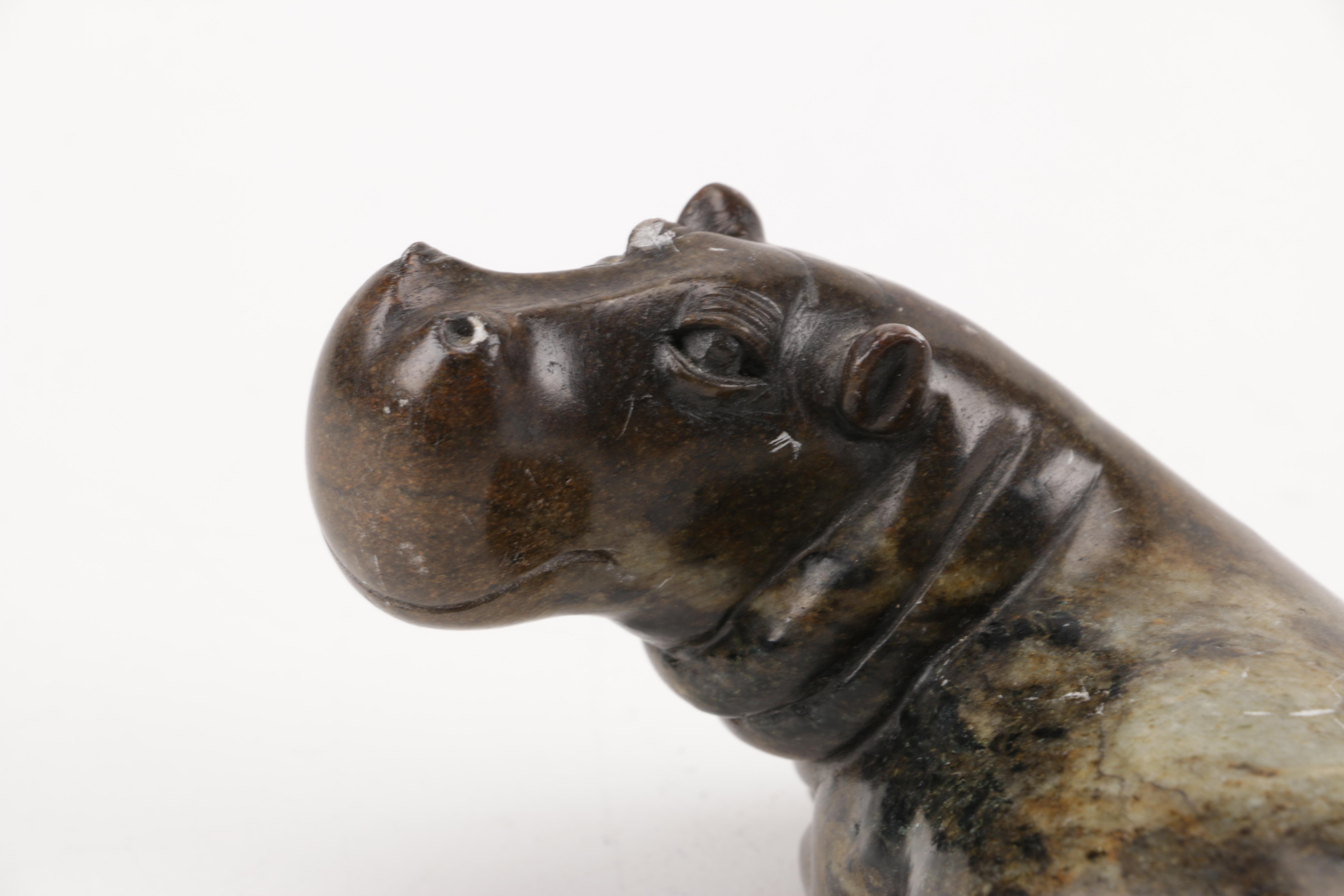 Stone Hippo Sculpture EBTH