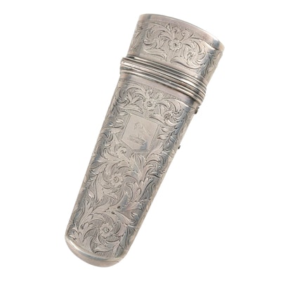 Circa 1833 Joseph Willmore Sterling Silver Perfume Flask