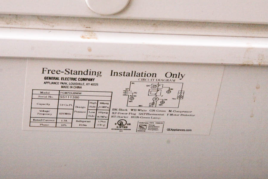 General Electric Chest Freezer EBTH