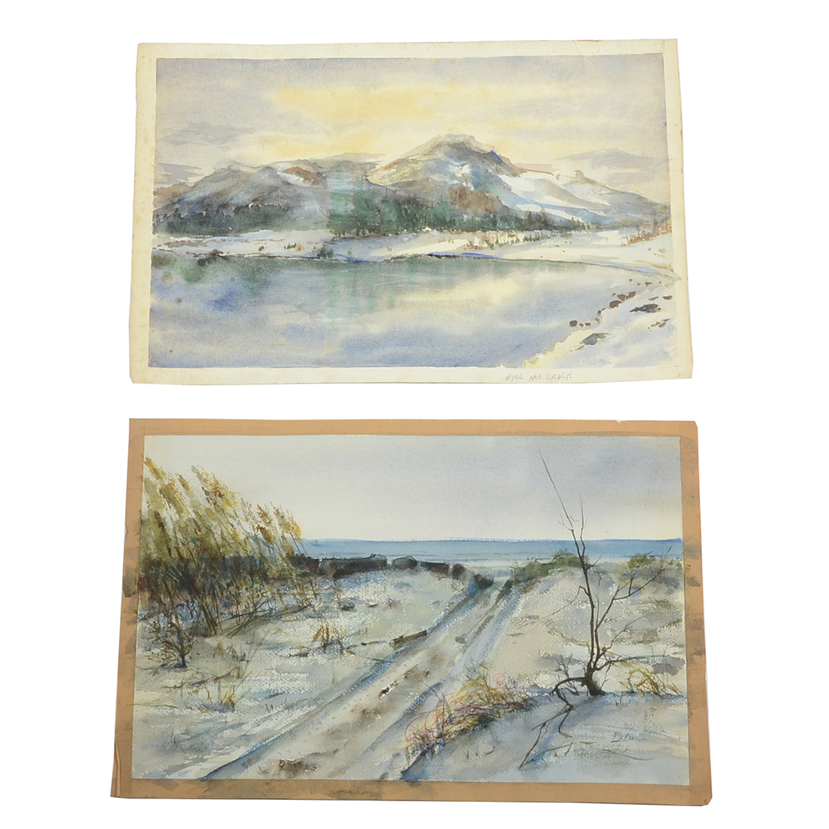 Pair of Dorothea Dana Unframed Watercolor Paintings EBTH