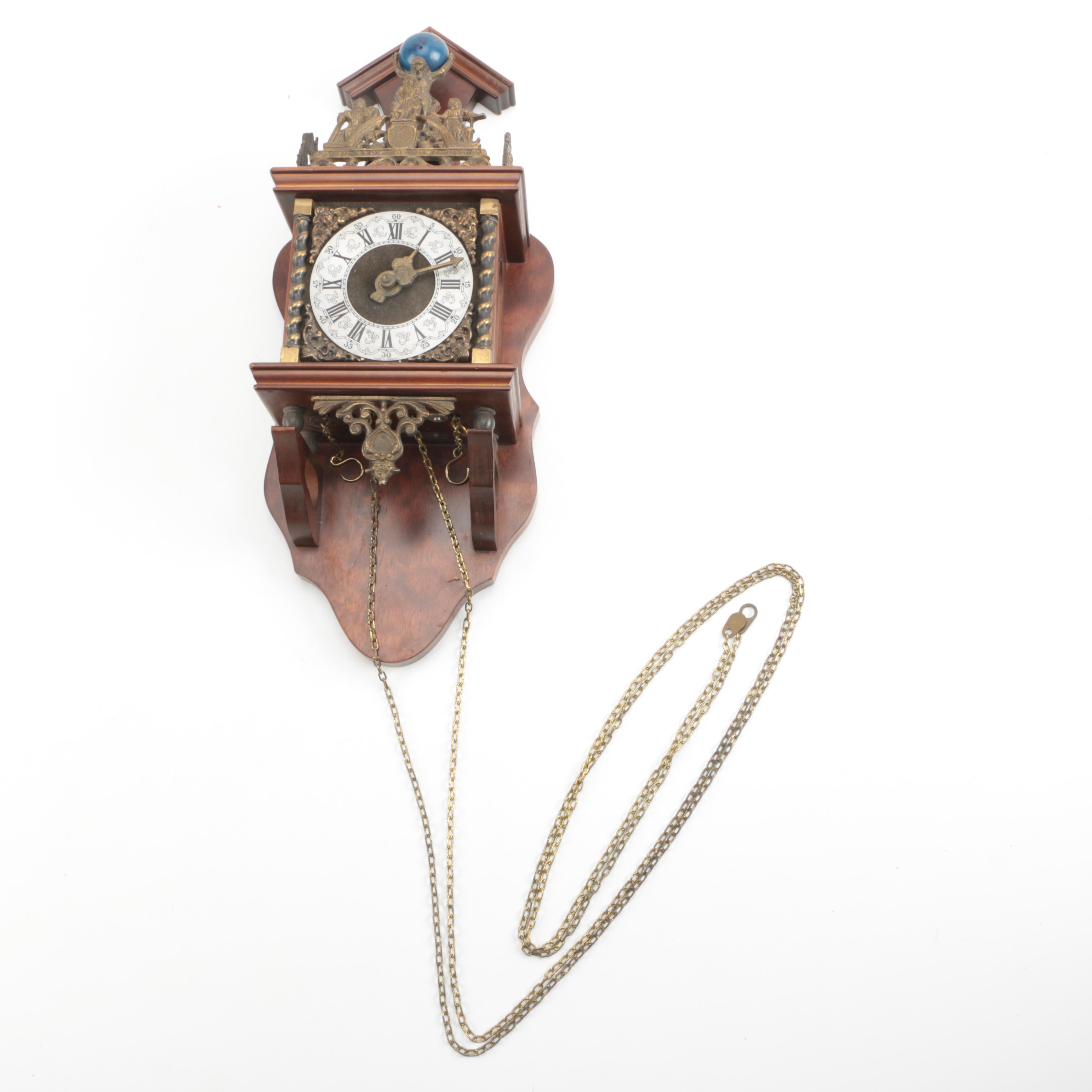 Franz Hermle "Atlas" ChainDriven Wall Clock EBTH